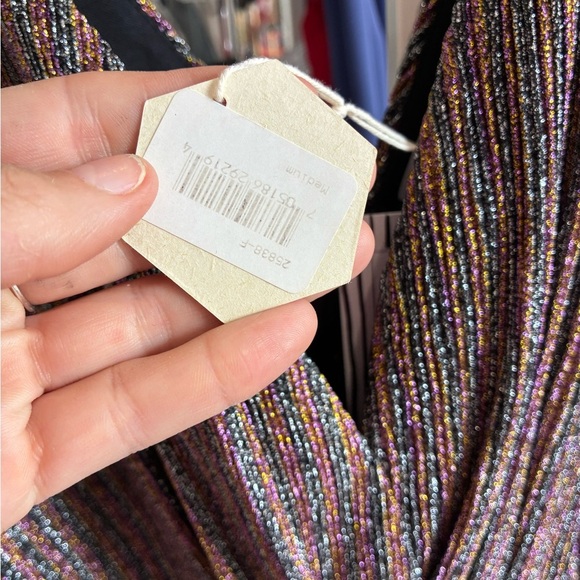 Maniju rainbow shimmer floor length Dress medium NWT - Picture 3 of 6